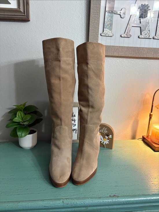 Michael Kors Shoes - Michael Kors Tan Suede Over-The-Knee Boots